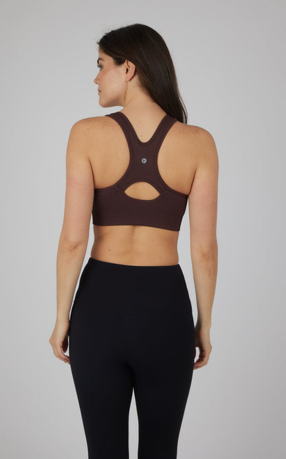 2 PK Seamless Textured Zip Bra Top