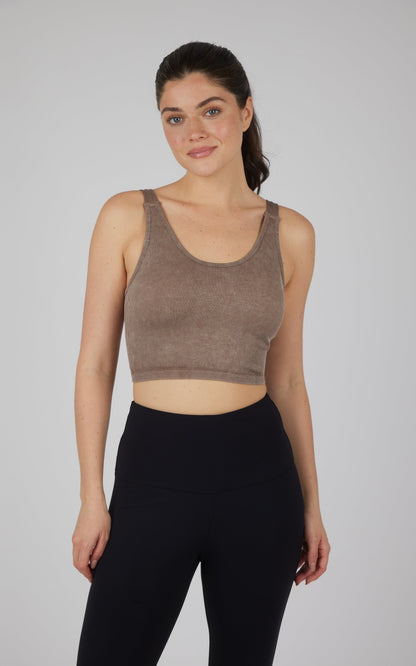 Stonewash 2 PK Scoop Neck Bralette Tank