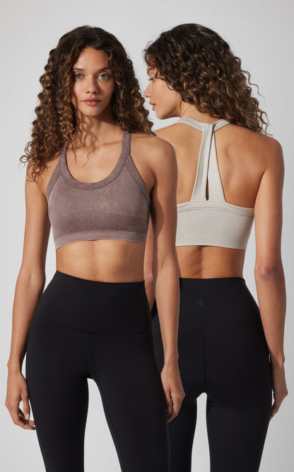 2 PK Stone Washed Seamless Marvella Bra Tank