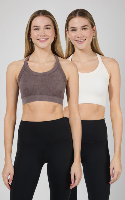 2 PK Stone Washed Seamless Marvella Bra Tank