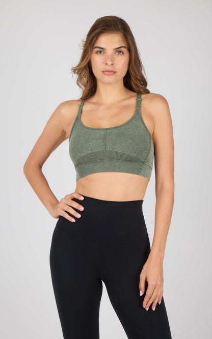 2PK Stone Wash Seamless Ribbed Maelis Bra