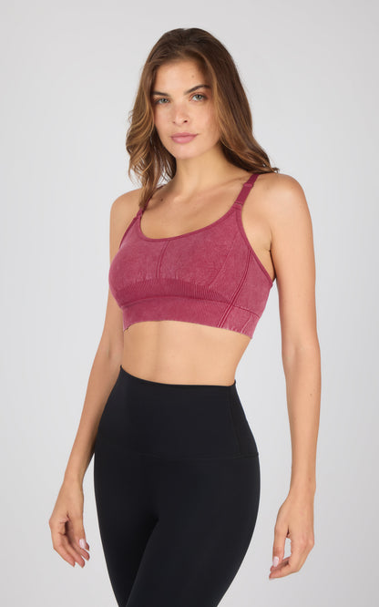 2PK Stone Wash Seamless Ribbed Maelis Bra