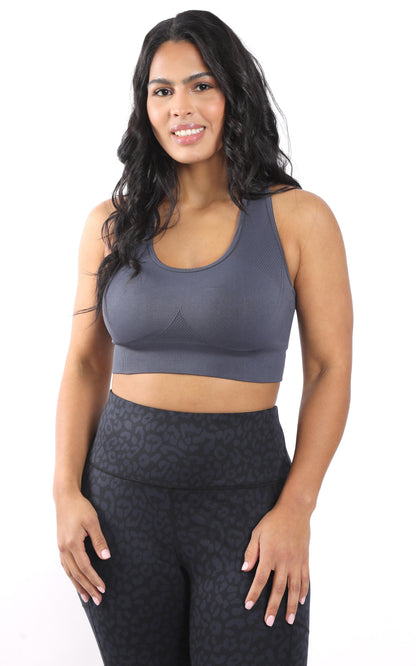 Plus Seamless Crisscross Back Sports Bra