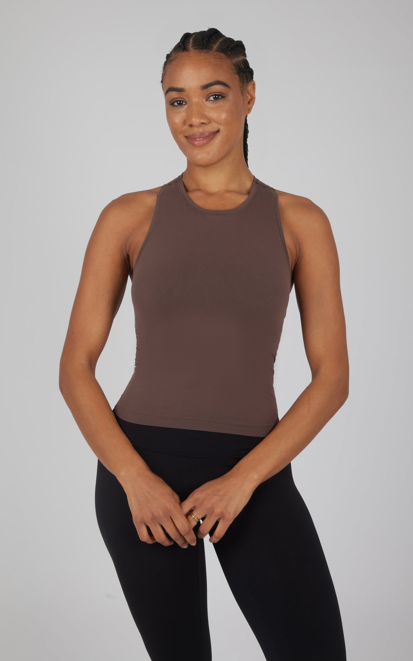 2 PK Seamless Racerback Tank Top with Built in Bra