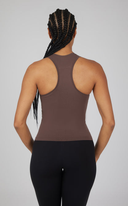 2 PK Seamless Racerback Tank Top with Built in Bra