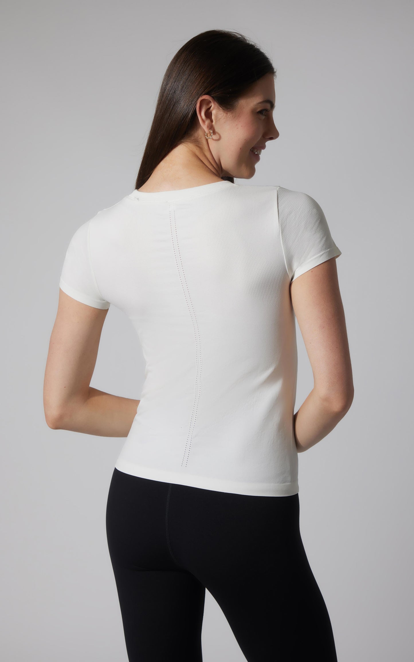 2 PK Seamless Bridgett Short Sleeve Full Length Tee