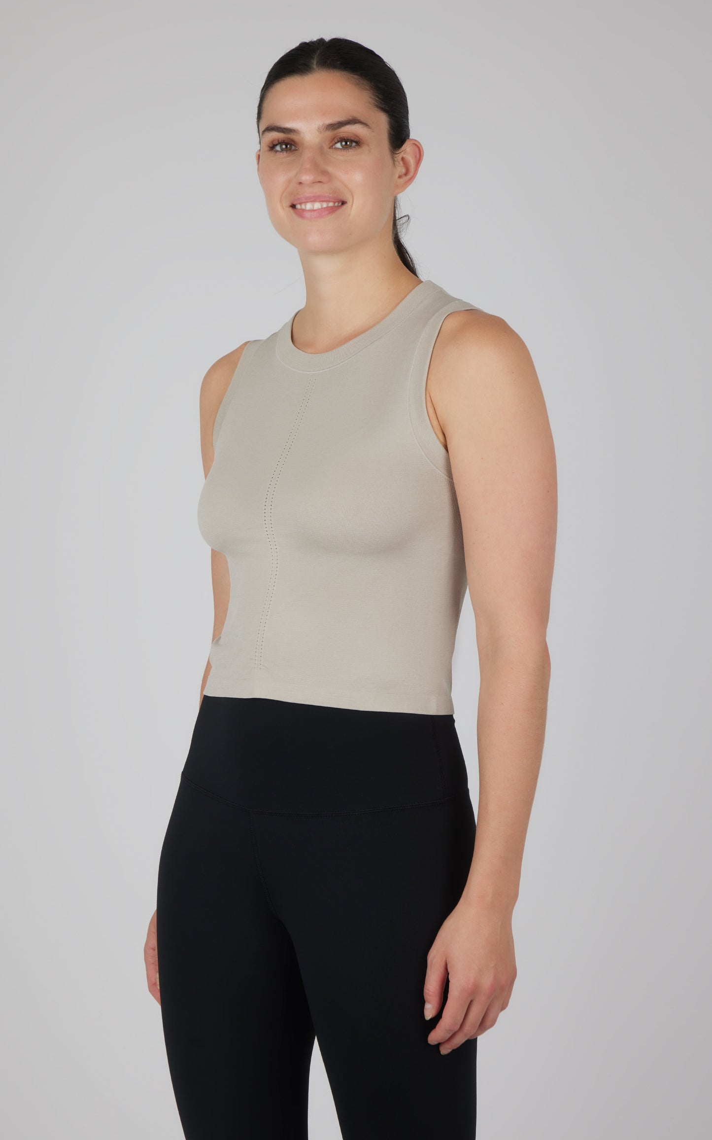 Seamless Slim Fit High Neck Tank