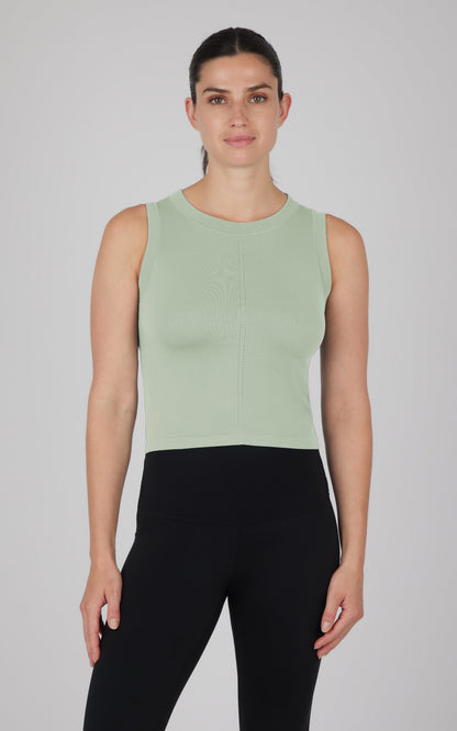 Seamless Slim Fit High Neck Tank