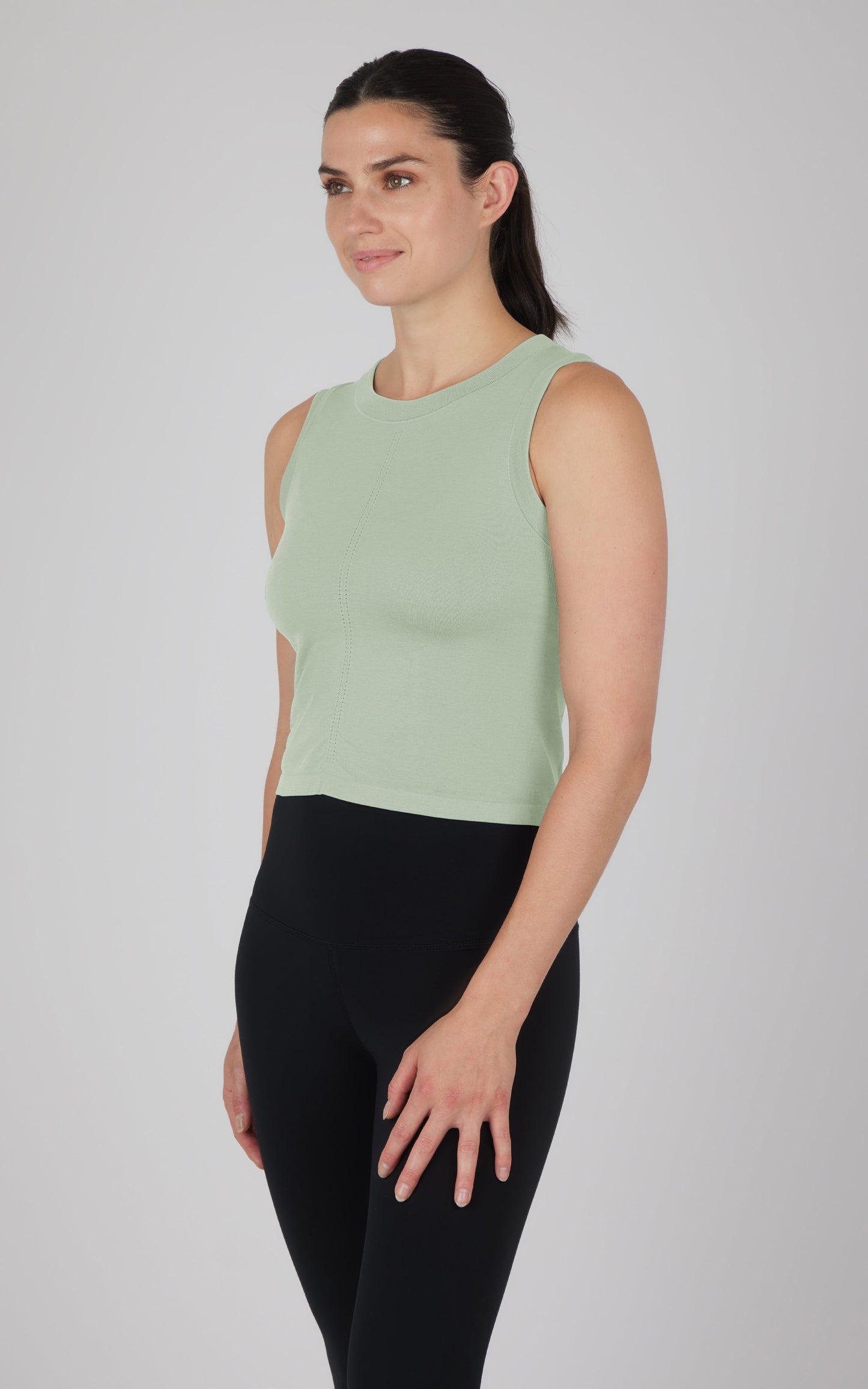 Seamless Slim Fit High Neck Tank