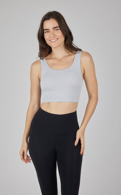 2 PK Seamless Cable Knit Texture Bra Top