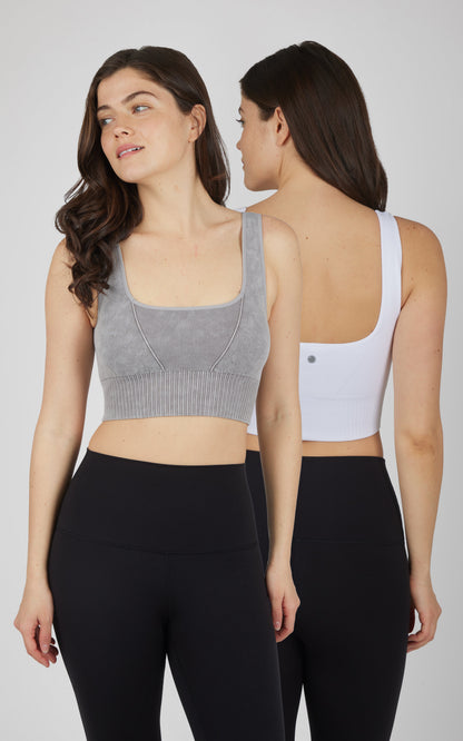 2 PK Stonewash Seamless Bra Tank