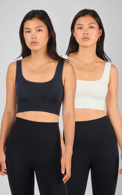 2 PK Stonewash Seamless Bra Tank