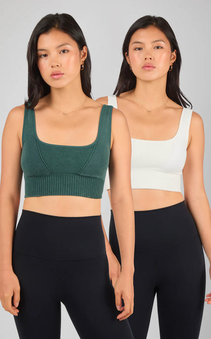 2 PK Stonewash Seamless Bra Tank