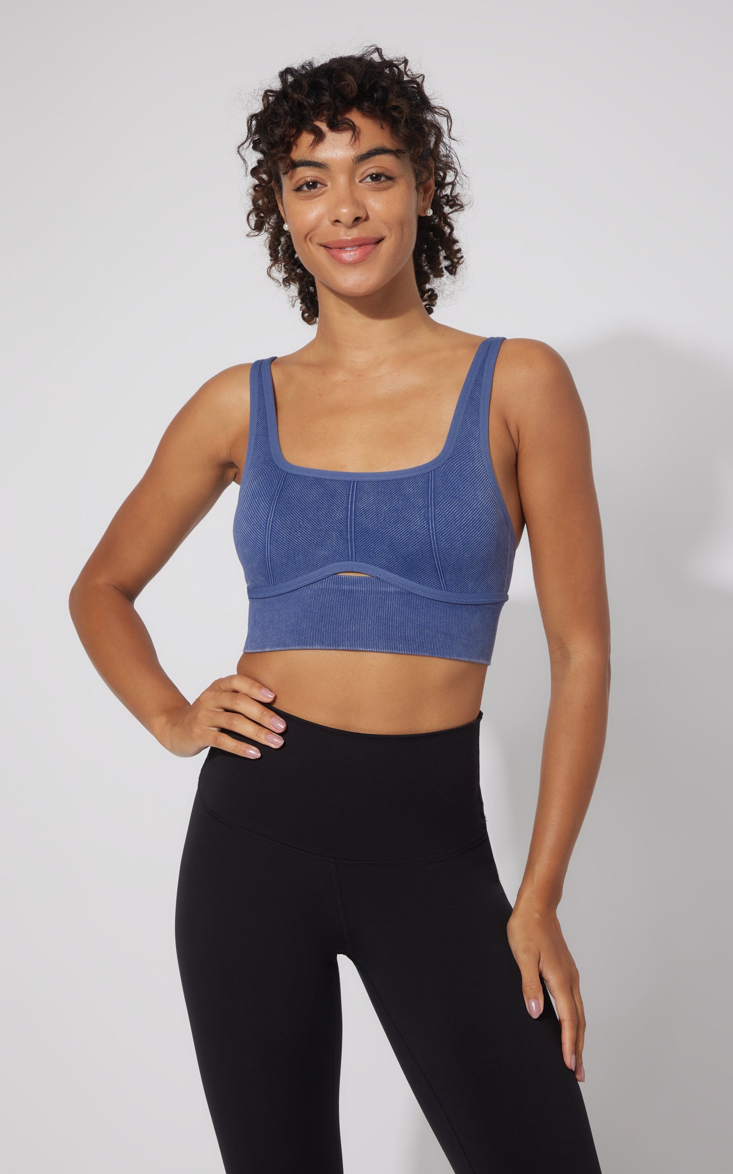 2 PK Stonewash Ribbed Seamless Bra - Our Petal Tone Story