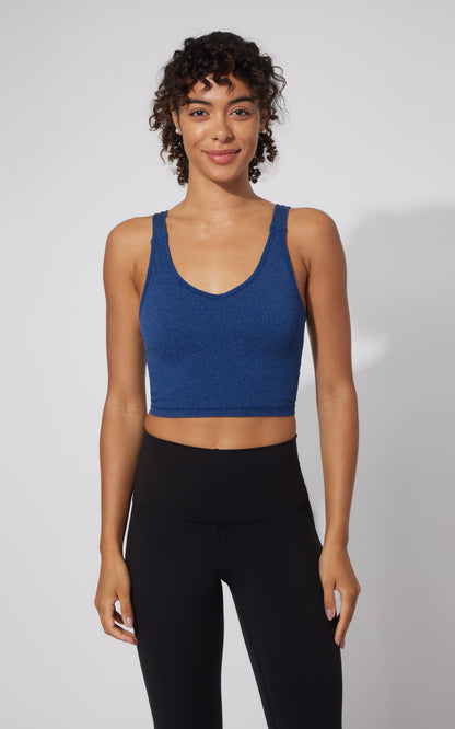 2 PK Alamo Ribbed Seamless V-Neck Bra Tank