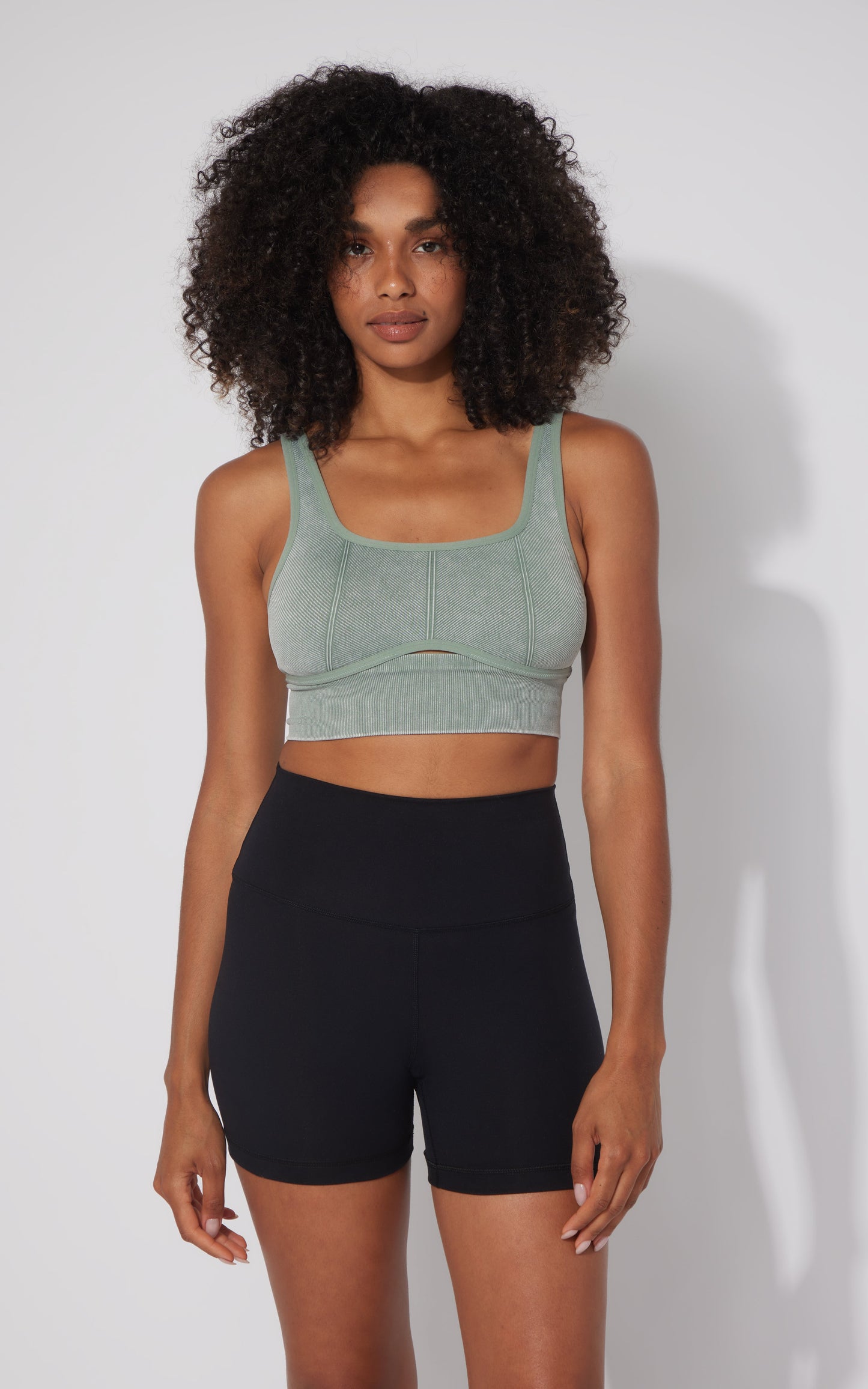 2 PK Stonewash Ribbed Seamless Bra - Our Petal Tone Story