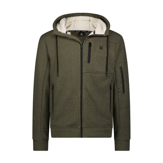 Mens Sherpa Hoodie - Olive
