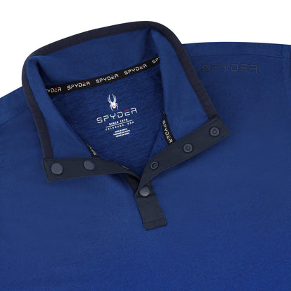 Spyder Men's Marled French Terry Quarter Snap - True Blue