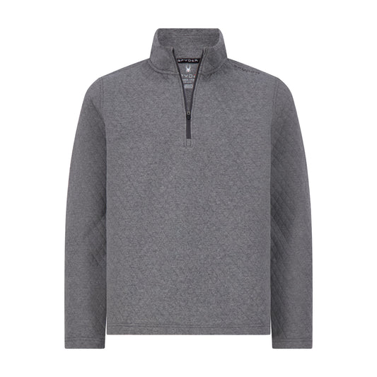 Spyder Men's Diamond Quilt Quarter Zip - Grey
