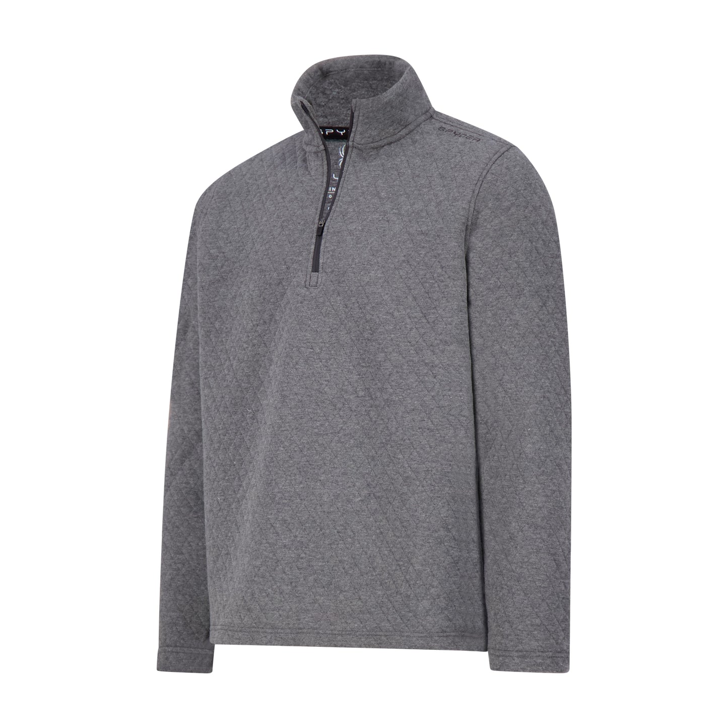 Spyder Men's Diamond Quilt Quarter Zip - Grey