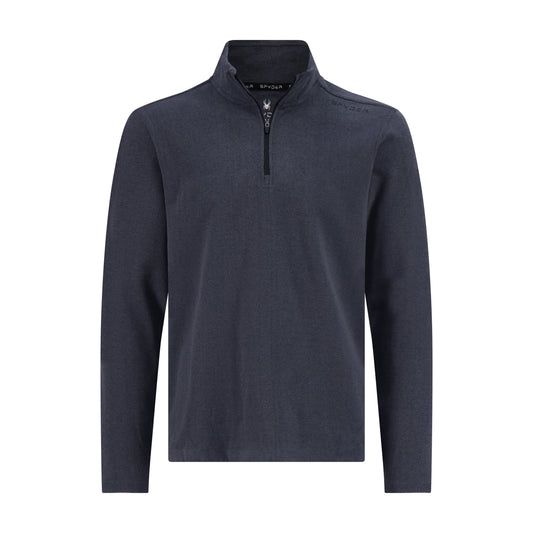Spyder Men's Brushed Vertical Stripe Quarter Zip - Grey