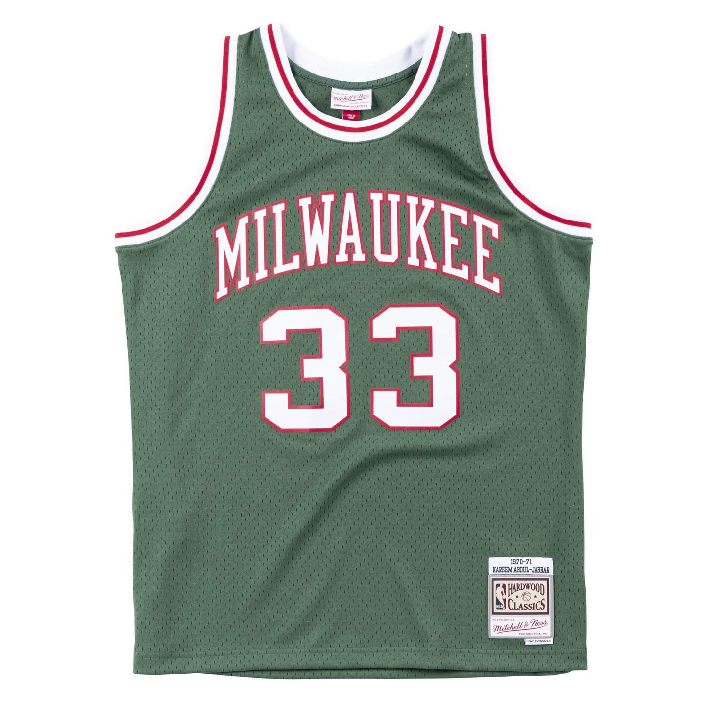 Men's Mitchell & Ness NBA Swingman Jersey Bucks 70 Kareem Abdul-Jabbar