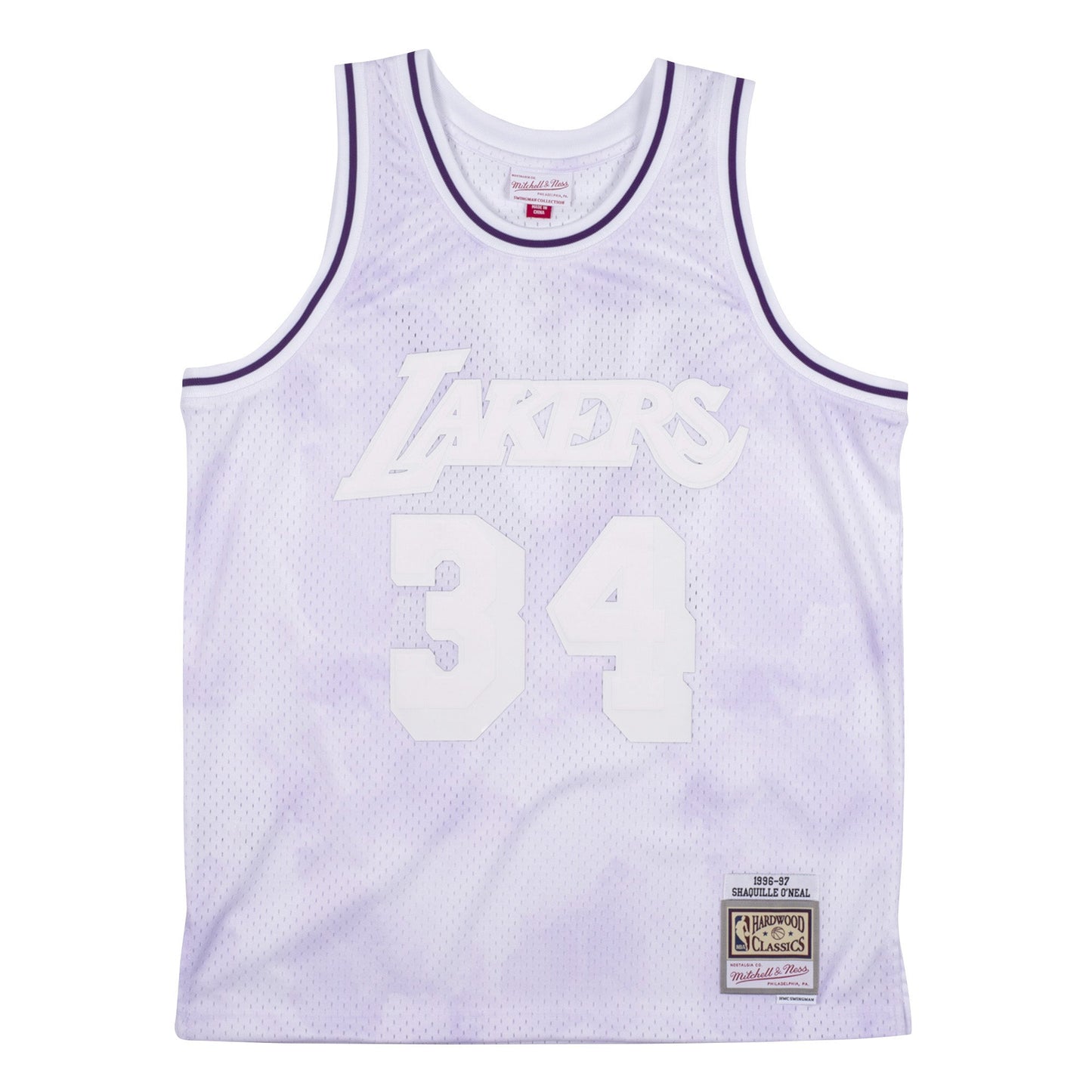 Men's Mitchell & Ness NBA Cloudy Skies Swingman Jersey La Lakers 1996 Shaq