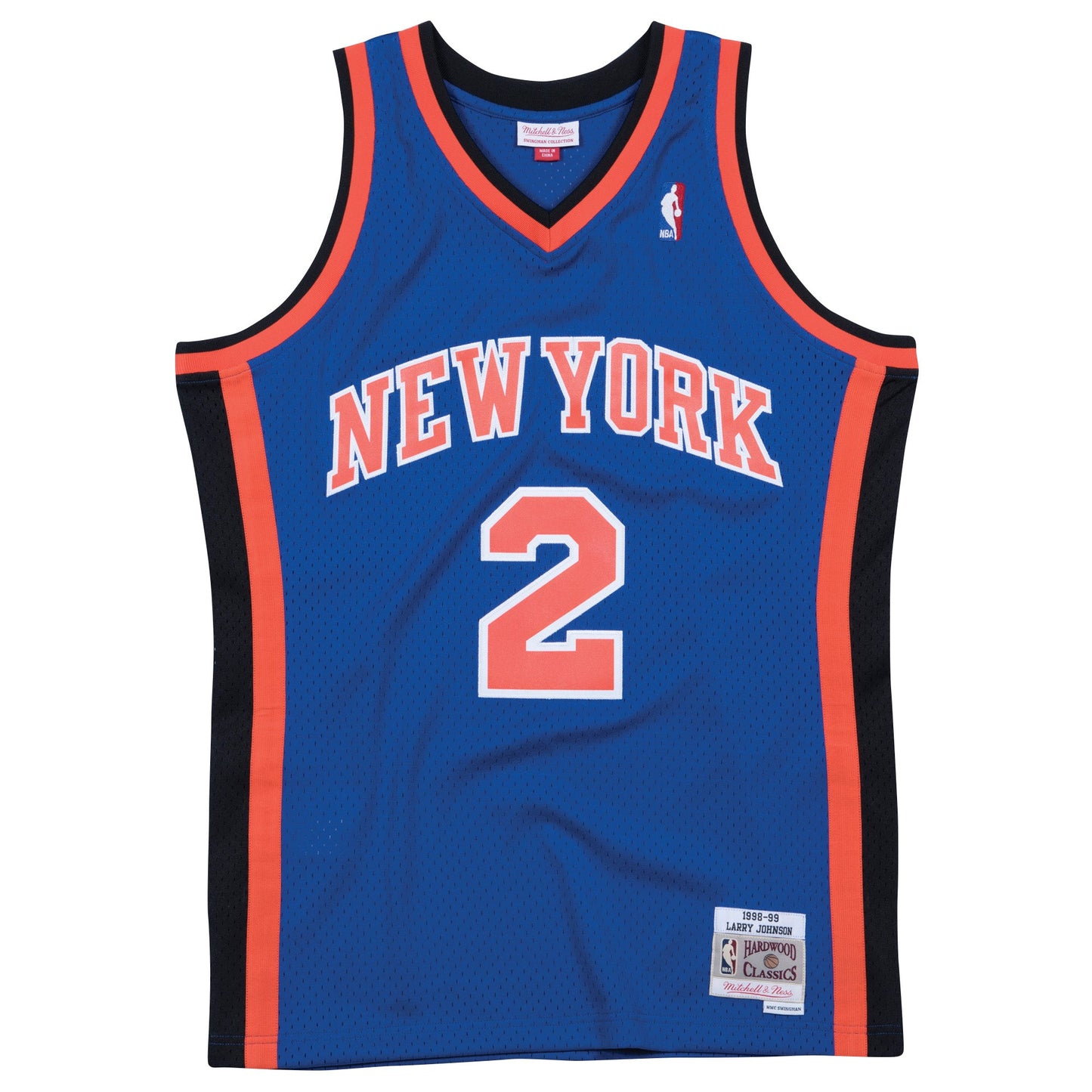 Men's Mitchell & Ness NBA Swingman Road Jersey Knicks 98 Larry Johnson