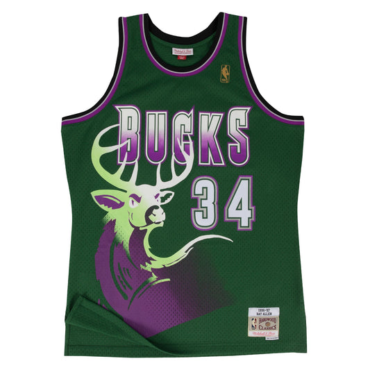 Mitchell & Ness Men's NBA Swingman Alternate Jersey Bucks 96 Ray Allen