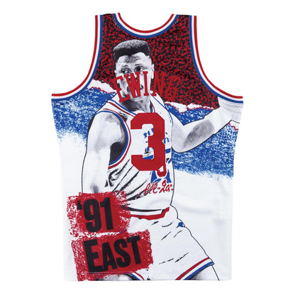 Mitchell & Ness Men's NBA Sublimated Swingman Jersey Allstar East 91 Ewing