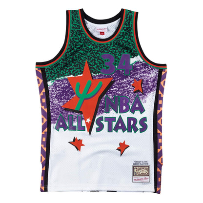 Mitchell & Ness Men's NBA Sublimated Swingman Jersey Allstar West 95 Olajuwon Jerseys