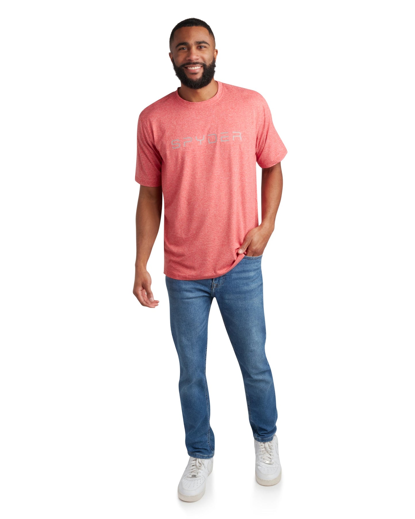 Men's Short Sleeve Wordmark Tee - Spyder Red