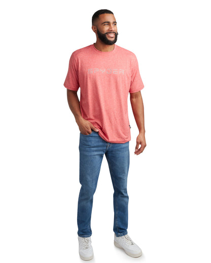 Men's Short Sleeve Wordmark Tee - Spyder Red