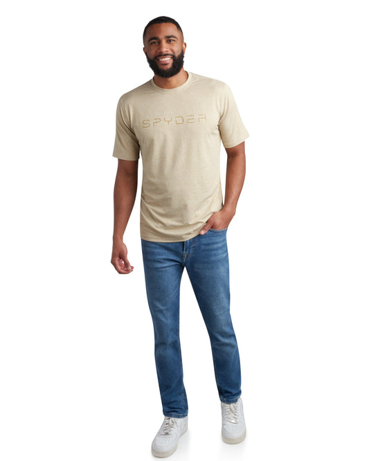 Men's Short Sleeve Wordmark Tee - Stone