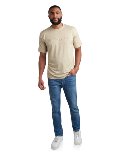 Men's Short Sleeve Wordmark Tee - Stone