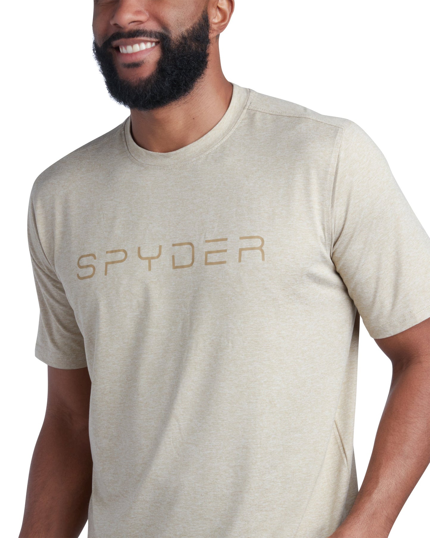 Men's Short Sleeve Wordmark Tee - Stone