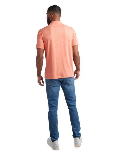 Men's Short Sleeve Jersey Polo - Burnt Orange