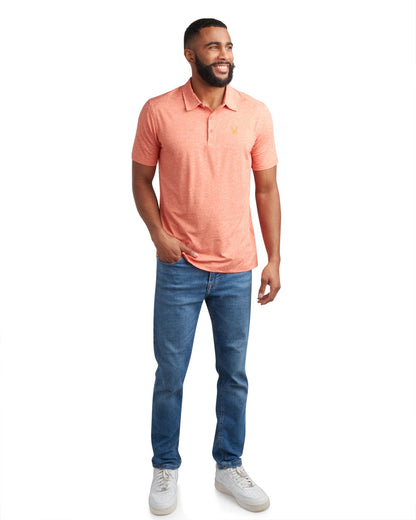 Men's Short Sleeve Jersey Polo - Burnt Orange