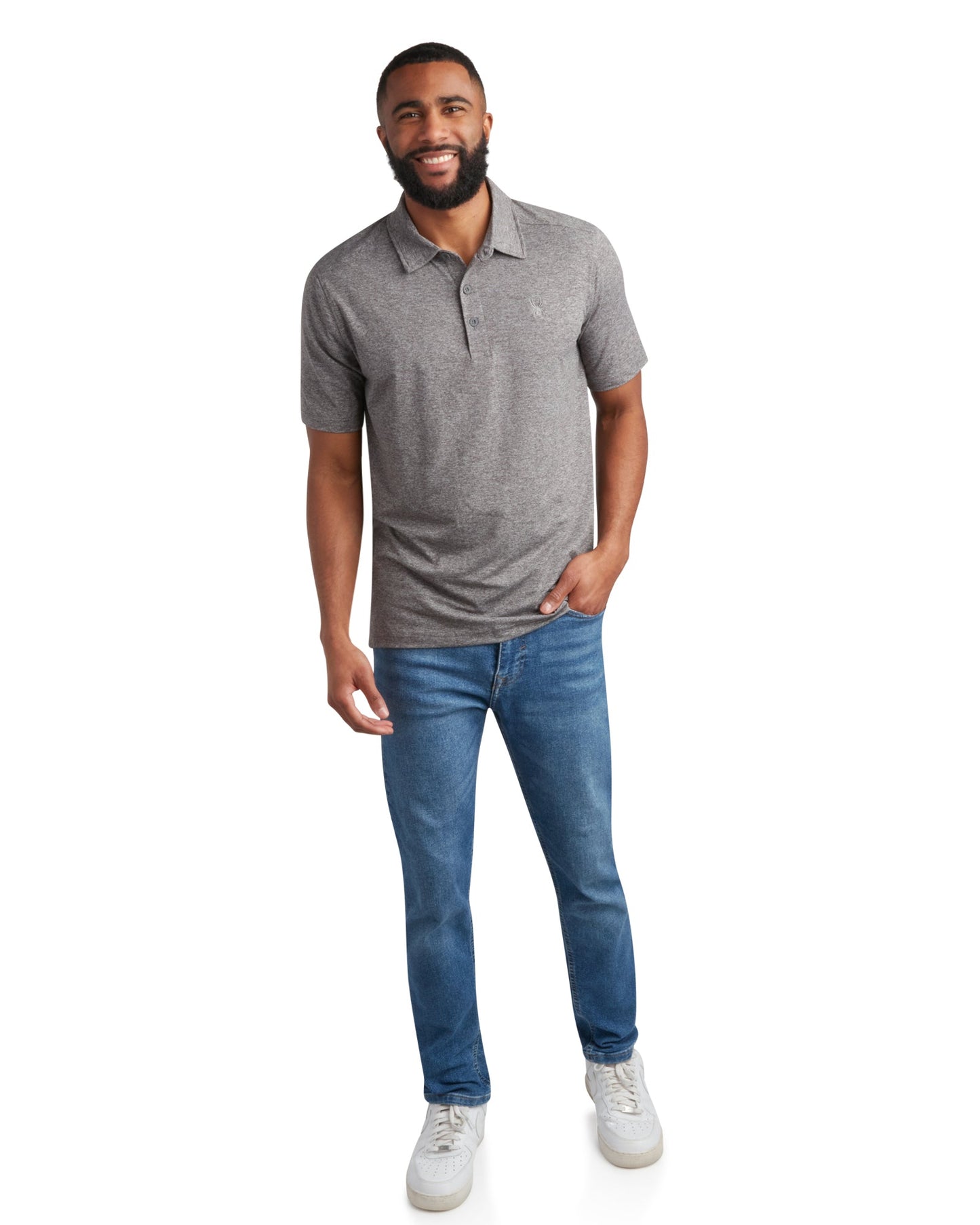 Spyder Men's Short Sleeve Jersey - Charcoal