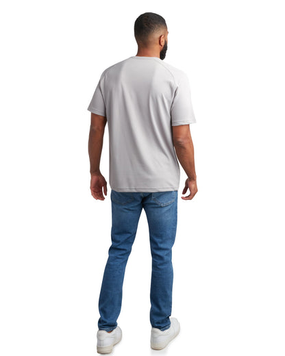 Men's Short Sleeve Henley - Pewter