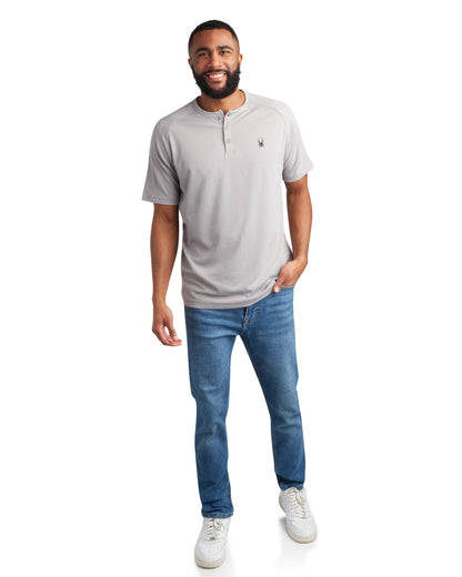 Men's Short Sleeve Henley - Pewter