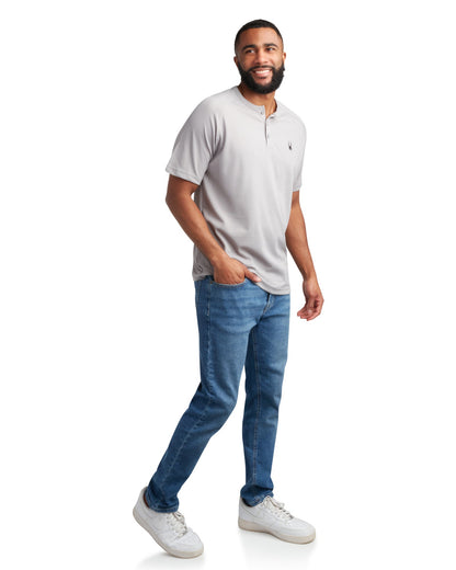 Men's Short Sleeve Henley - Pewter