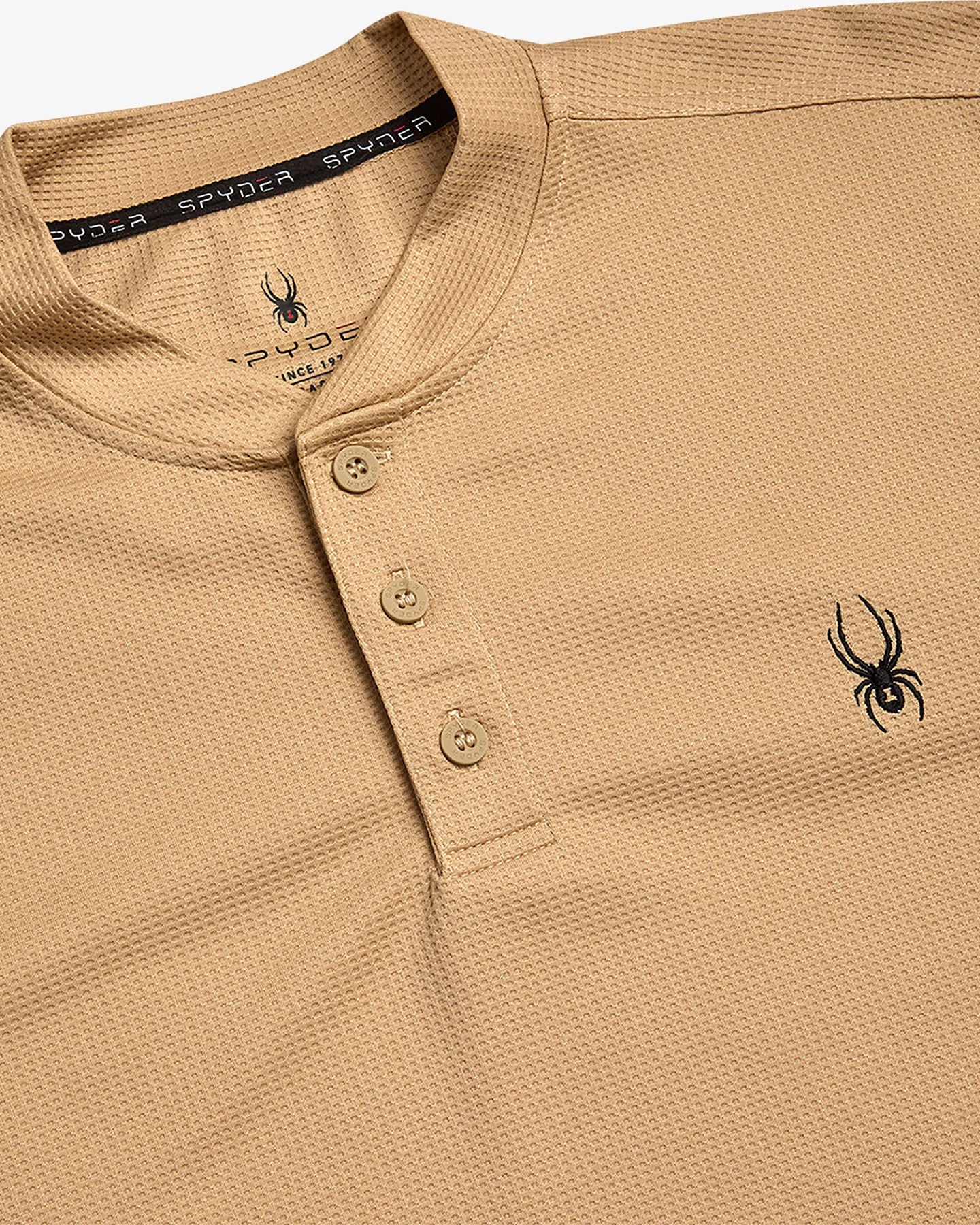 Men's Long Sleeve Thermal Henley - Sand