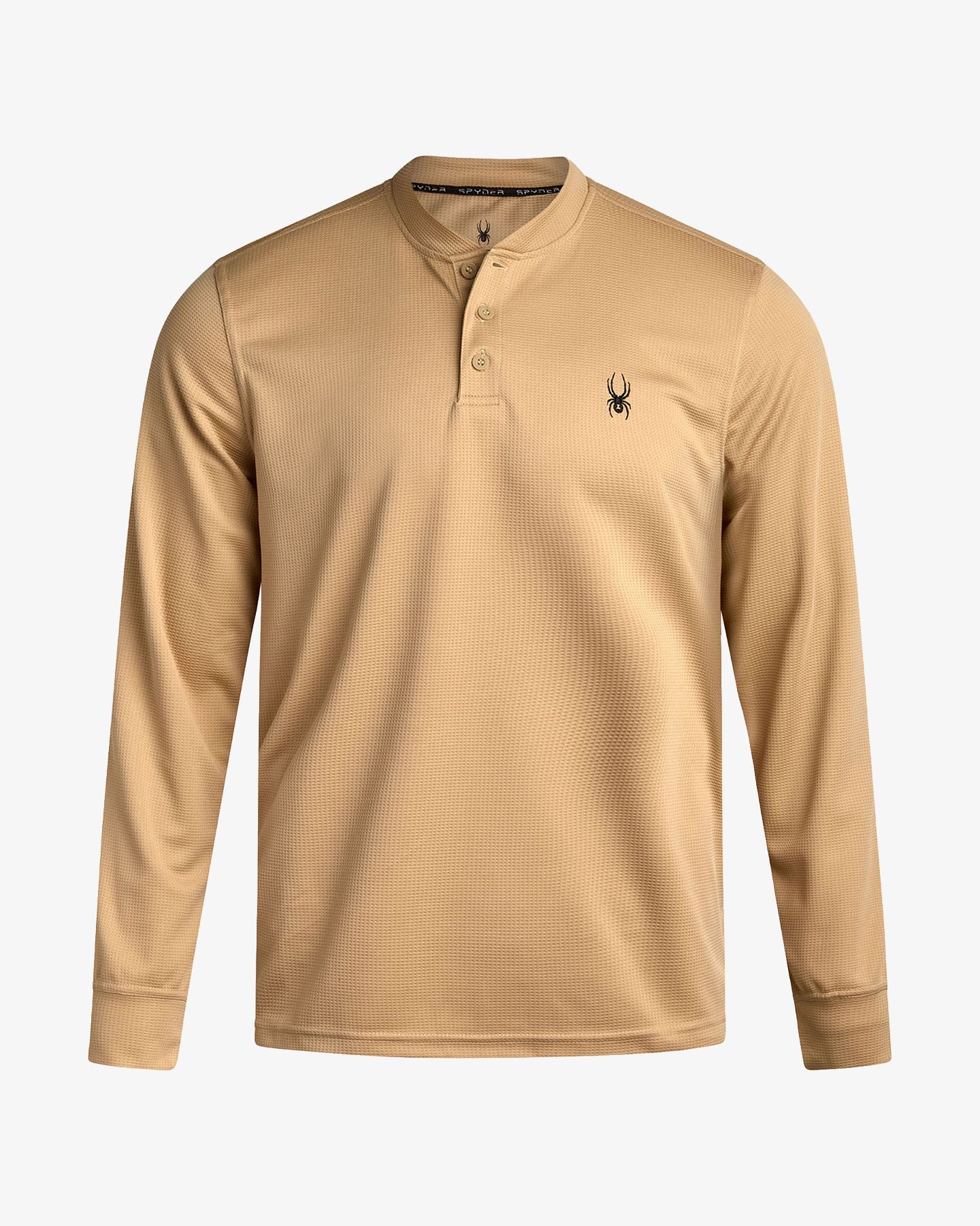 Men's Long Sleeve Thermal Henley - Sand