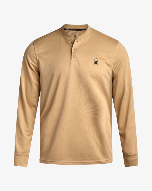 Men's Long Sleeve Thermal Henley - Sand