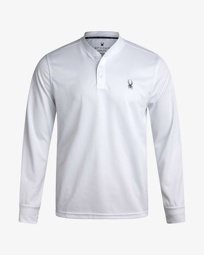 Men's Long Sleeve Thermal Henley - White