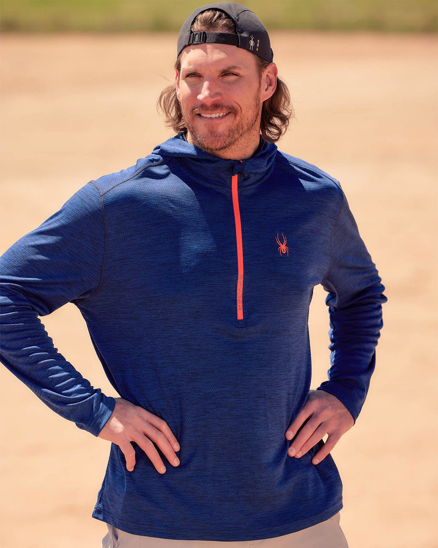 Men's Knit Half Zip - Blue