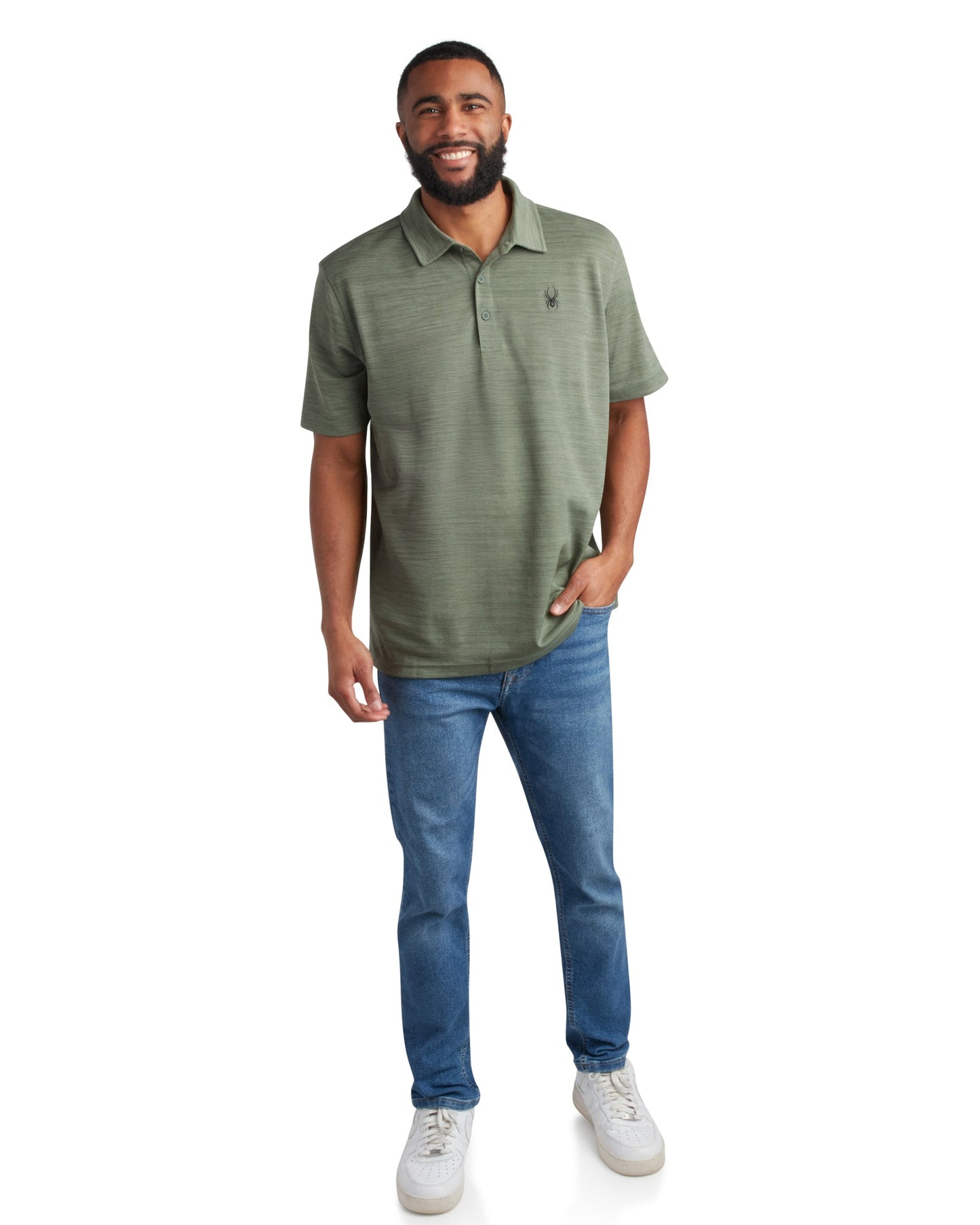 Men's Short Sleeve Tech Pique - Spruce Green