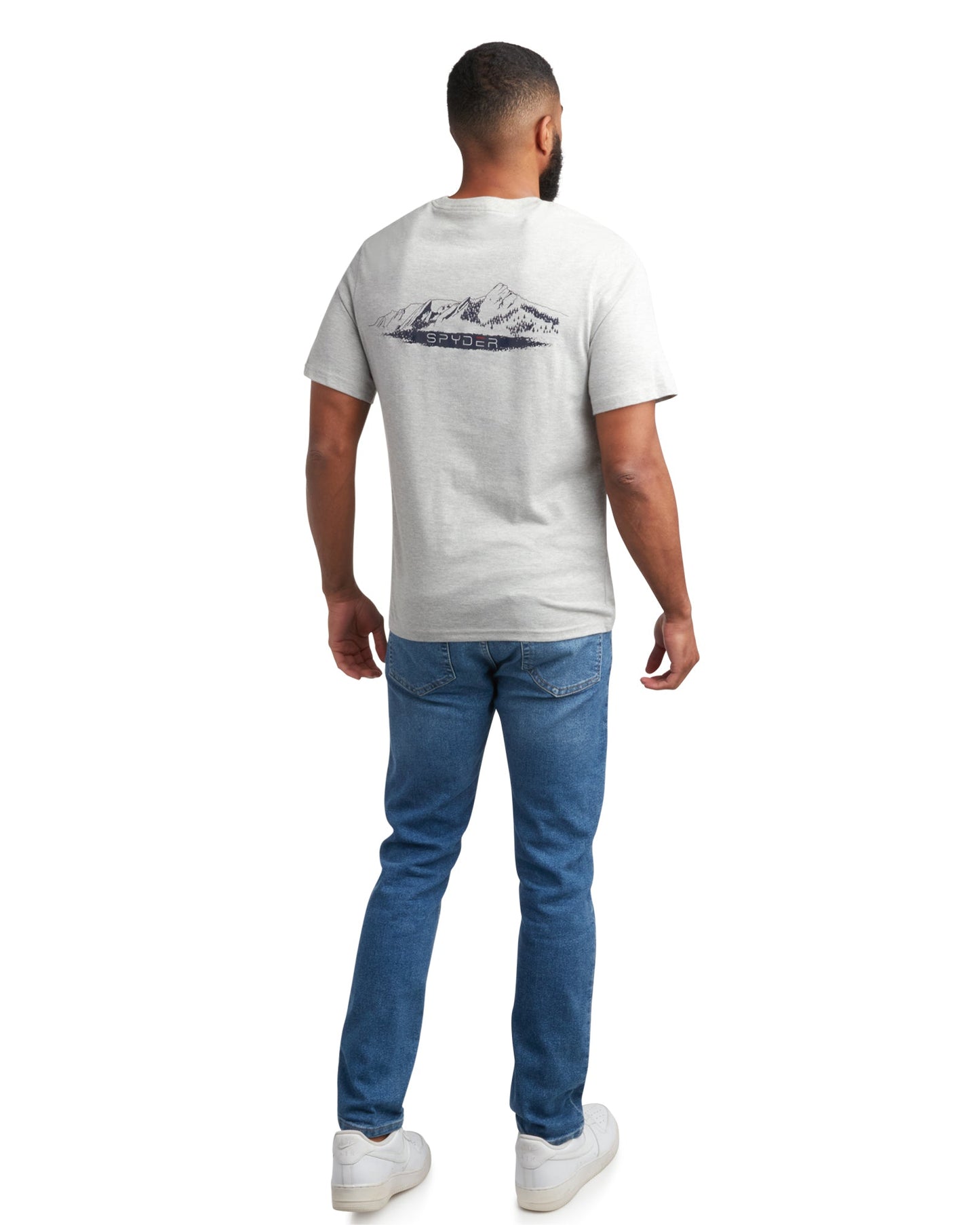 Men's Short Sleeve Mountain Tee - Heather Grey