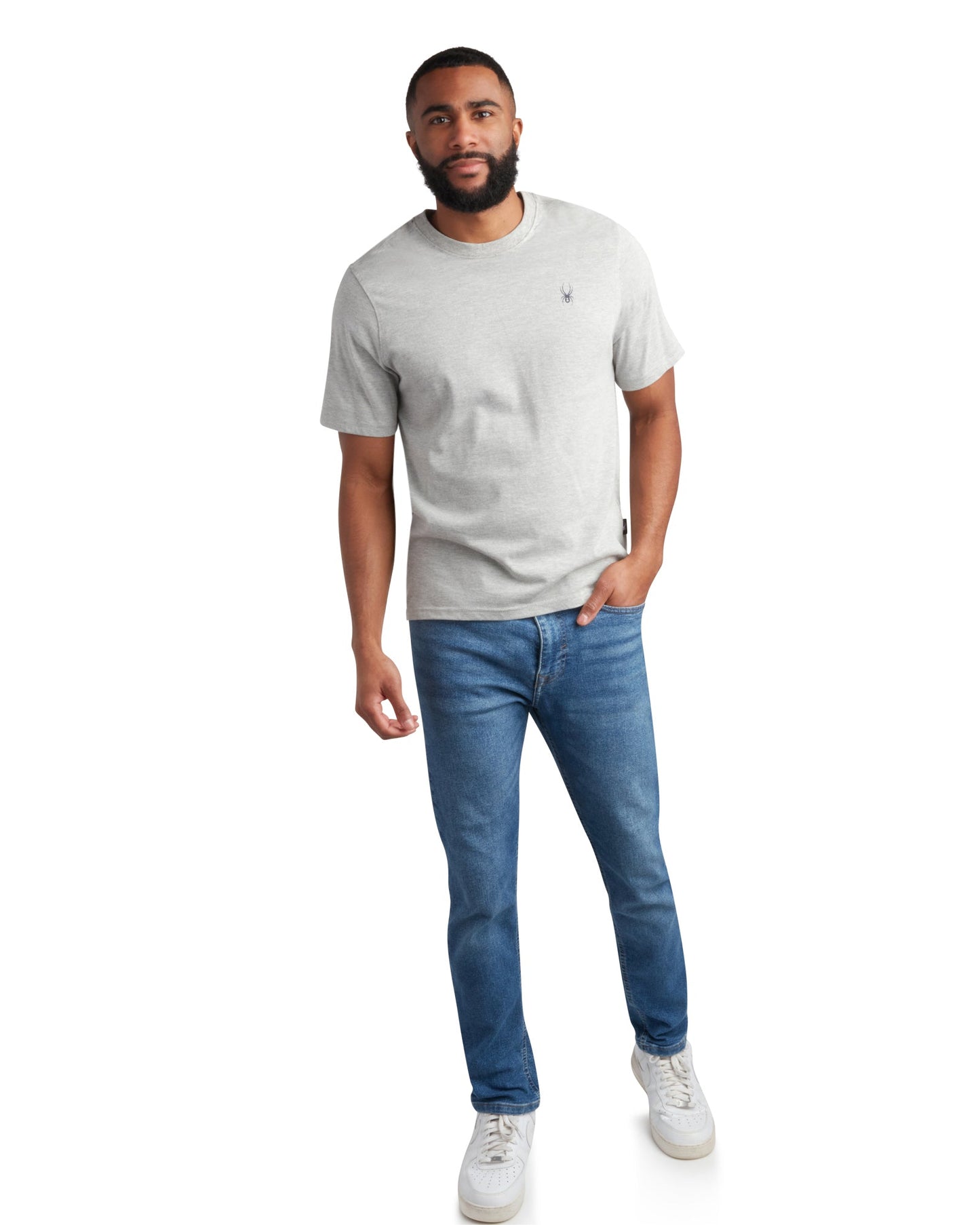 Men's Short Sleeve Mountain Tee - Heather Grey